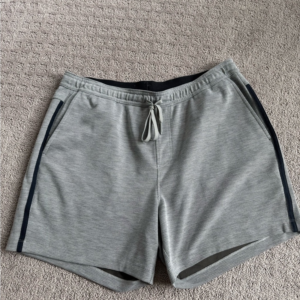 RHONE Gray Athletic Shorts with Drawstring Waistband